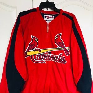 Red St. Louis Cardinals quater zipper jacket XXL